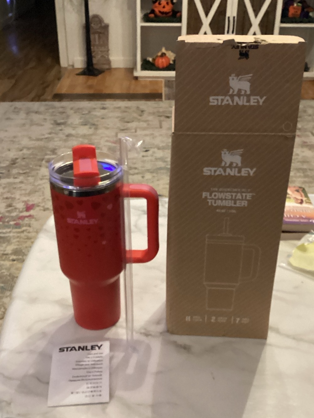 Stanley Red FlowState Tumbler with Handle